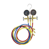 Refrigerant high and low pressure gauge