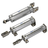 Round pneumatic cylinder