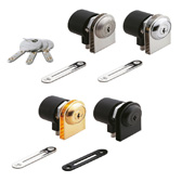 Push lock, glass door lock