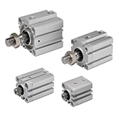 Thin fixture pneumatic cylinder