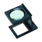 Tri-fold magnifying glass with scale