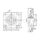 UCFS series square flange type bearing assembly