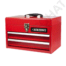 Double Drawer Tool Box Red Black