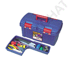 Double opening tool box with center tray