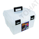 Transparent tool box with tray 391x390x265