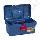 Super Box Tool Box Blue Grey With Center Tray