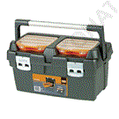 Heavy Duty Plastic Tool Box with Center Tray