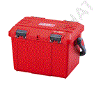 Plastic hard shell tool box with tray