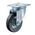 420S-RB Flat Roller Bearing Rubber Fixed Caster