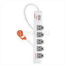 One-open 5-plug rotating socket anti-sway extension cord