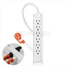 1 port 12 plugs double-sided anti-sway extension cord (white)