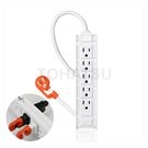 1-port 10-plug double-sided anti-sway extension cable (white)