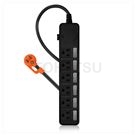 Six-opening six-plug lightning protection and anti-sway extension cord