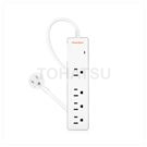 Lightning protection one-open four-plug two-color extension cord