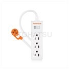 Vertical 1-port 3-plug lightning protection and anti-sway extension cord