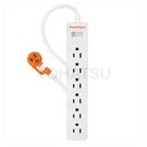 Vertical 1-port 6-plug lightning protection and anti-sway extension cord