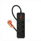 3-outlet 3-plug black light switch lightning protection extension cord