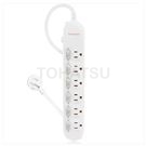 Lightning protection six-open six-plug extension cord
