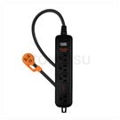 3P 1 port 4 plugs extended distance lightning protection extension cable (fixed hanging hole) (black)