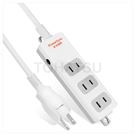 2P 3-pin overload protection extension cord (fixed hanging hole) (white)