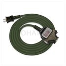 2P 1 extension 3 plug industrial power extension cord (military green)