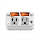 3-hole 2-port 2-plug lightning protection energy-saving wall plug