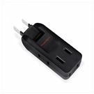 2-hole 4-pin lightning protection rotating wall plug (black)