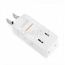 2-hole 4-pin lightning protection rotating wall plug (white)