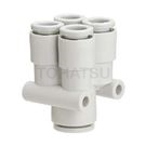 KQ2U Series Reducing Double Branched Y-Shaped Connector
