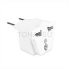 Travel adapter (FR) 3-prong to round pin