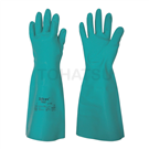 165 185 Acid and alkali resistant nitrile rubber gloves (1 pair)
