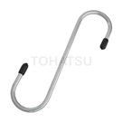 Stainless steel long S hook with rubber tip