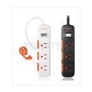 One-open three-plug sliding cover dust-proof lightning-proof anti-sway extension cord