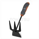 Double-headed non-slip dual-purpose hoe (hoe + three-claw rake)