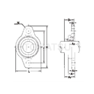 UFL series diamond flange bearing assembly, bright silver