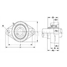 MUCAFLF series diamond flange bearing assembly