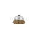 Wire Brushes for Grinders - Corrugated Steel Wire, Brass Plated