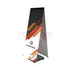 Outdoor water-filled retractable X-shaped display stand