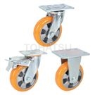 517 Series Orange Extra Heavy Duty Aluminum Frame PU Caster