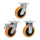 507 Series Orange Heavy Duty PU Casters