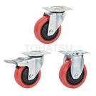 303 Series Red PU Caster (Disc Type)