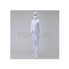 White one-piece cleanroom suit (hood separated, middle zipper type) 22120BW