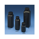 J-type wide mouth black sterilized square plastic bottle