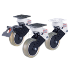 GDS shock absorbing caster flat plate type