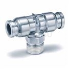 KQG2T Series Stainless Steel Double Tube T-Type Connector