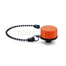 Splash-proof tank vent cap with ball chain SFP-LP