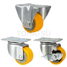 Low center of gravity PU flat plate caster (3 inches) TQNF series