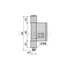 B-1525 B-525 L-type concealed hinge (3 tubes)
