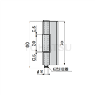 B-1521 B-521 L curved concealed hinge