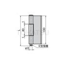 B-1524 B-524 L curved concealed hinge
